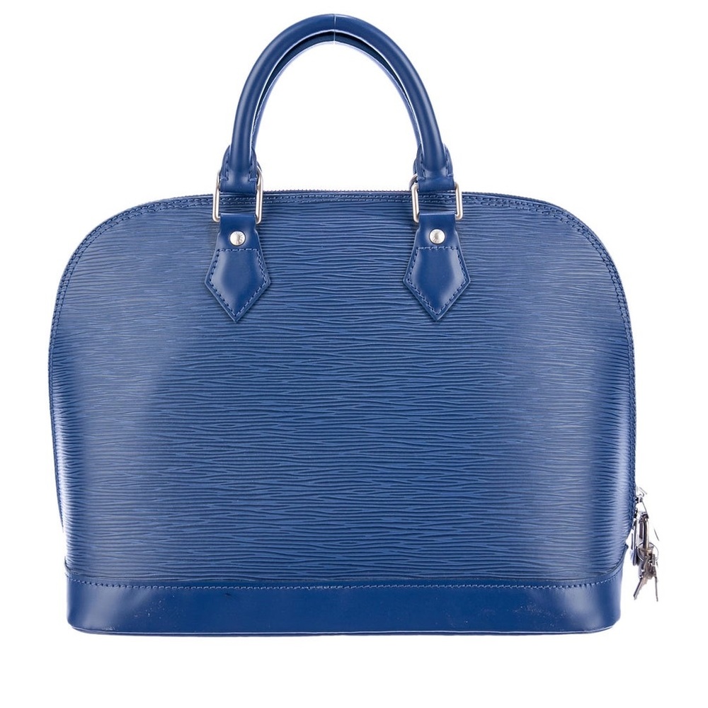 LOUIS VUITTON Epi Leather Alma PM Myrtille Blue